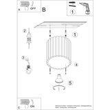 Sollux Lighting Stropna svetilka AURA 1 ultramarine GU10, (5000054227) | Shoptok.si