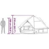  Teepee šator s krovom Plava i siva 490 x 410 x 210 cm | shoptok.hr