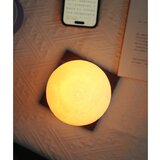 Gingko Temno rjava LED namizna svetilka iz masivnega oreha (višina 13 cm) Smart LunaSpin – | Shoptok.si