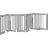  Vrata za pse s postoljem 4 pcs Siva sonoma 100 x 100 cm | shoptok.hr