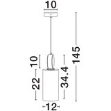 Nova Luce Krem/mjedena viseća svjetiljka u kamenom dekoru ø 12 cm Maru – | shoptok.hr