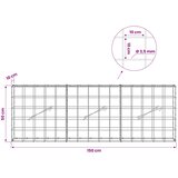  Gabion s žicom debljine 3,5 mm i mrežom 10x10 cm 150x10x50 cm | shoptok.hr