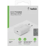BoostCharge stenski polnilec z enim USB-C vhodom 25W bele barve