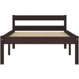  Posteljni okvir temno rjav iz trdne borovine 90x200 cm, (20606433) | Shoptok.si