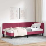 vidaXL Kutni okvir kreveta Ostalo boja crnog vina 90 x 200 cm Cijene