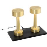 QAZQA Set van 2 tafellampen goud RGBW oplaadbaar - Isobel | Shoptok.si