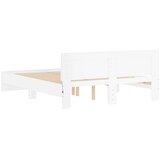  Okvir za krevet s uzglavljem i LED bijeli 150x200 cm | shoptok.hr