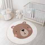 Mila Home Rjava/kremno bela pralna otroška preproga ø120 cm Teddy Bear – | Shoptok.si