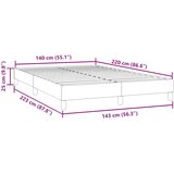  Okvir kreveta bez madraca svijetlo sivi 140x220 cm baršun | shoptok.hr