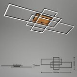 BRILO led prigušiva plafonska lampa frame LED/51W/230V crna/smeđa + daljinski upravljač | Eponuda.com
