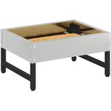 Feeder za ptice Srebrno 80 x 28 x 13.5 cm Cinkani čelik | Eponuda.com