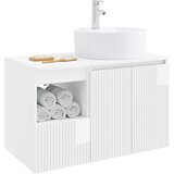  Set namještaja za kupaonicu 2 kom. Bijela visokog sjaja 49,5 x 44,5 x 82 cm | shoptok.hr