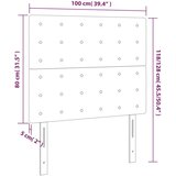  Uzglavlje crno 100x5x118/128 cm od umjetne kože | shoptok.hr