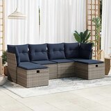 vidaXL 6-dijelni set vrtnih sofa od poliratana s jastucima sivi | shoptok.hr
