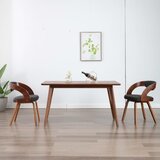 vidaXL Jedilni stoli 2 kosa temno sivi ukrivljen les in blago | Shoptok.si