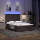  Otomanski okvir kreveta s madraca tamnosmeđi 140x200cm tkanine | shoptok.hr
