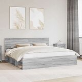  Okvir za krevet s uzglavljem Siva Sonoma 200 x 200 cm | shoptok.hr
