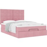  Otomanska postelja z vzmetnicami roza 140x190cm žamet, (22054037) | Shoptok.si