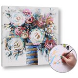 Artmie Slikanje po številkah CVETJE V VAZI - Level Medium 50x50 cm | 50x50 cm - without frame | Shoptok.si
