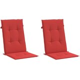 Jastuci za vrtne stolice 2 kom crveni 120x50x3 cm od tkanine | shoptok.hr