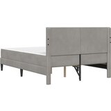  Okvir kreveta s madracem Svijetlo siva 140 x 190 cm Baršun | shoptok.hr