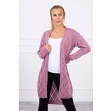 Kesi Sweater with a geometric pattern in dark pink Cijene