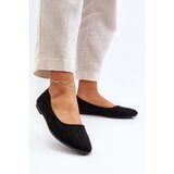 EVENTO PE1 Black Women's Suede Ballerina Flats Kommia | shoptok.hr