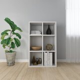 vidaXL Knjižna omara/komoda visok sijaj bela 66x30x97,8 cm iverna pl. Cene