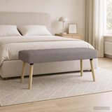  Klupa s utorima Sivosmeđa 110 x 40 x 46 cm Tkanina | Eponuda.ba