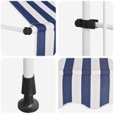 Tenda na ručno uvlačenje 100 cm plavo-bijela prugasta | shoptok.hr