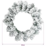  Božićni vijenac Bijela Ø 30 cm PVC - Bijela 30 cm bez LED svjetala | shoptok.hr