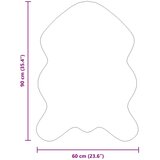  Faux Rabbit Fur Rug Olite Antracit 60 x 90 cm Poliester | shoptok.hr