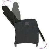  7-dijelni vrtni blagovaonski set s jastucima crni od poliratana | shoptok.hr