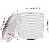  Košara za pohranu s poklopcem smeđe-bijela Ø 40x35 cm pamučna | shoptok.hr
