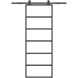 vidaXL Klizna vrata s priborom 76 x 205 cm od ESG stakla i aluminija | shoptok.hr