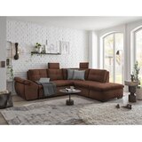 CARRYHOME KOTNA SEDEŽNA GARNITURA, mikrovelur barve bakra | Shoptok.si