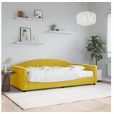 vidaXL Dnevni krevet s madracem žuti 100 x 200 cm baršunasti | shoptok.hr
