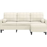  Trosjed s tabureom krem 180 cm baršunasti | shoptok.hr