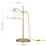 Orion LA 4-1213/1 - Stona lampa OLD LAMP 1xE27/40W/230V bela/mesing | Eponuda.com