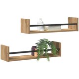  Polica na zidu Zidne 2 pcs Umjetnički hrast 60 x 16 x 14 cm | Eponuda.ba