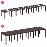  Stol za vrt Smeđa 400 x 100 x 73 cm poliratan | Eponuda.com