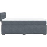 Box spring krevet s madracem tamnosivi 100x200 cm baršunasti | shoptok.hr