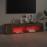 TV ormarić s LED svjetlima boja smeđeg hrasta 135 x 39 x 30 cm | Eponuda.com