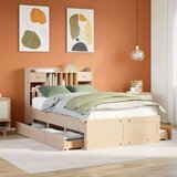  Krevet s regalom za knjige bez madraca 135x190 cm od borovine | shoptok.hr