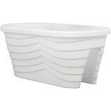 Mareš Balkonsko korito Lucija (Zunanje dimenzije (Do x Š x V): 60 x 29 x 25 cm, Plastika, Bela) | Shoptok.si