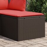 Vrtna stolica s jastukom smeđa 55x55x37 cm poli ratan | Eponuda.com