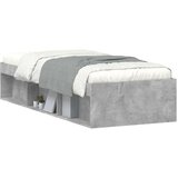  Kreveta boja betona 75 x 190 cm mali za jednu osobu | shoptok.hr