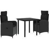  Set stolića za sofu s jastukom s jastukom 3 pcs Crna | Eponuda.ba