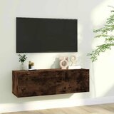  Zidni TV ormarić dimljeni hrast 100x30x30 cm konstruirano drvo | shoptok.hr