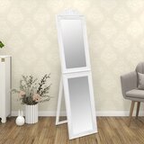 vidaXL Prostostoječe ogledalo belo 40x160 cm | Shoptok.si